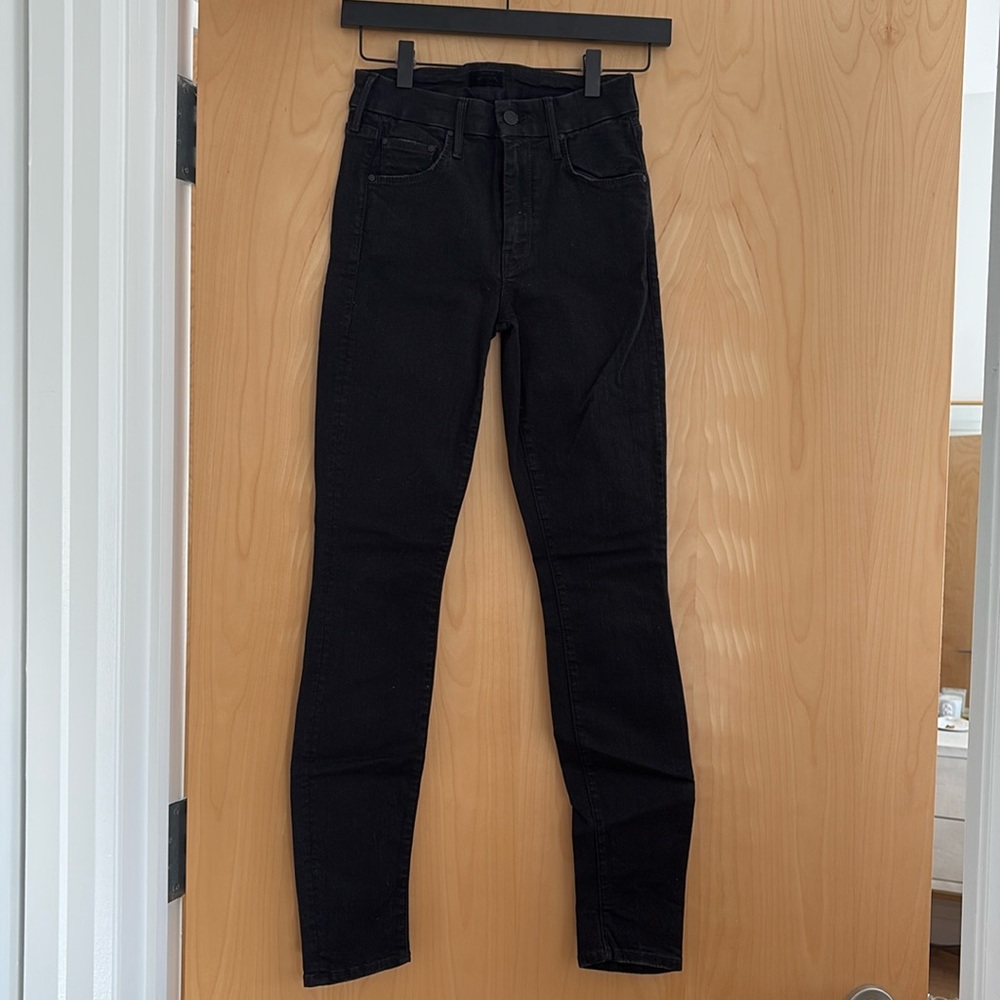 BRAND NEW MOTHER Black Denim Stretch Skinny Jeans (SIZE 24)